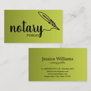 Notaris Elegant Schrift Eenvoudig Visitekaartje
