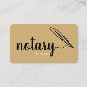 Notaris Elegant Schrift Eenvoudig Zwart & Wit Visitekaartje