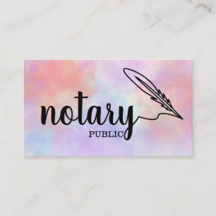 Notaris Elegant Schrift Eenvoudig Zwart & Wit Visitekaartje