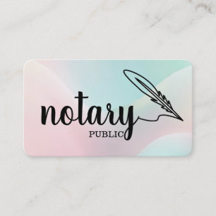 Notaris Elegant Schrift Eenvoudig Zwart & Wit Visitekaartje