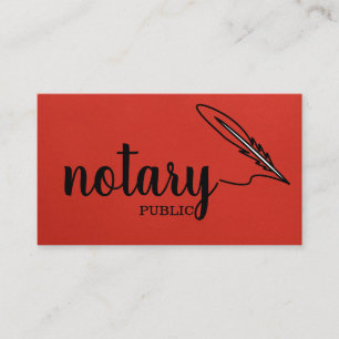 Notaris Elegant Schrift Eenvoudig Zwart & Wit  Visitekaartje