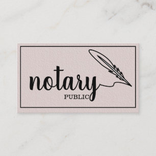 Notaris Elegant Schrift Eenvoudig Zwart & Wit Visitekaartje