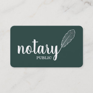 Notaris Elegant Schrift Eenvoudig Zwart & Wit Visitekaartje