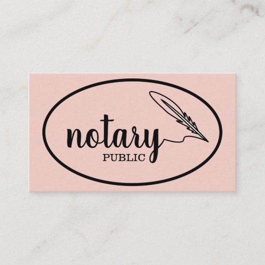 Notaris Elegant Script Eenvoudig Visitekaartje (Voorkant)