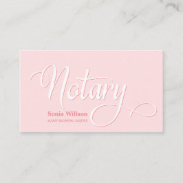 Notaris elegante moderne blush roze typografie visitekaartje