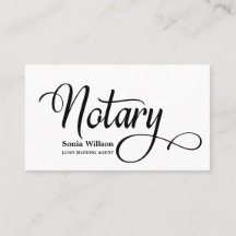 Notaris elegante moderne zwart-wit typografie