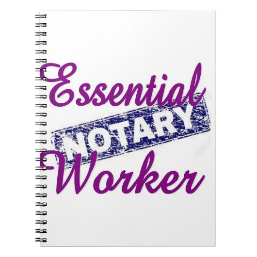 Notaris Essential Worker Notitieboek (Voorkant)