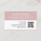 Notaris Handtekening Agent Foto Logo QR Code Stof  Visitekaartje (Achterkant)