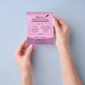 Notaris Hypotheek Ondertekeningsagent Roze Glitter Flyer (Hand)
