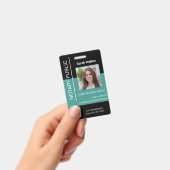 Notaris ID kantoormedewerker stoffig turquoise Badge (Handheld)