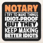 Notaris Ik probeer dingen grappig te maken uitspra Kartonnen Onderzetters (Voorkant)