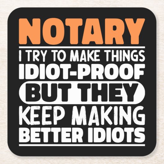 Notaris Ik probeer dingen grappig te maken uitspra Kartonnen Onderzetters (Voorkant)