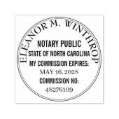 Notaris in North Carolina Ronde Stempel (Design)