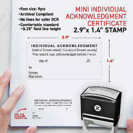 Notaris Individuele Erkenning mini Certificaat Zelfinktende Stempel