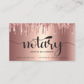 Notaris Koper Roze Glitter Foto Loan Agent Script Visitekaartje (Voorkant)