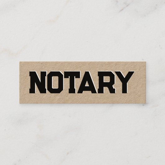 Notaris Kraft Mini Visitekaartje (Voorkant)