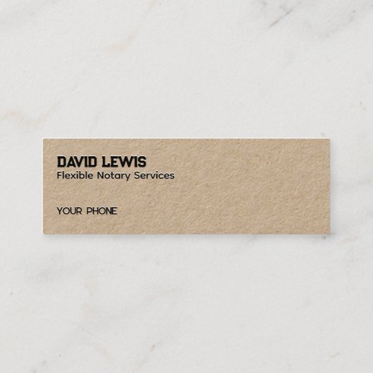 Notaris Kraft Mini Visitekaartje (Achterkant)