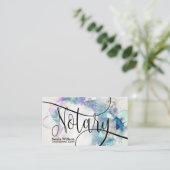 Notaris Lening Ondertekenaar Modern abstract scrip Visitekaartje (Staand voorkant)