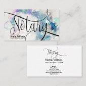 Notaris Lening Ondertekenaar Modern abstract scrip Visitekaartje (Voorkant / Achterkant)