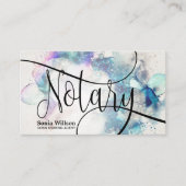 Notaris Lening Ondertekenaar Modern abstract scrip Visitekaartje (Voorkant)