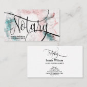 Notaris Lening Ondertekenaar Modern abstract scrip Visitekaartje (Voorkant / Achterkant)