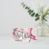 Notaris Lening Ondertekenaar Modern abstract scrip Visitekaartje (Staand voorkant)