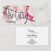 Notaris Lening Ondertekenaar Modern abstract scrip Visitekaartje (Voorkant / Achterkant)