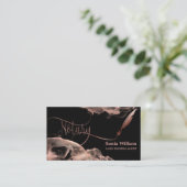 Notaris Lening Ondertekenaar Modern Roos Gouden in Visitekaartje (Staand voorkant)