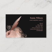 Notaris Lening Ondertekenaar Modern Roos Gouden in Visitekaartje (Achterkant)