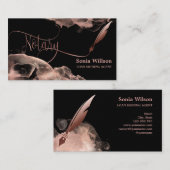 Notaris Lening Ondertekenaar Modern Roos Gouden in Visitekaartje (Voorkant / Achterkant)