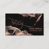 Notaris Lening Ondertekenaar Modern Roos Gouden in Visitekaartje (Voorkant)