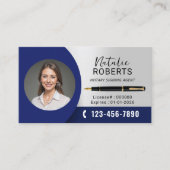 Notaris & Lening Ondertekenaar Moderne Marine Blau Visitekaartje (Voorkant)