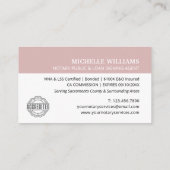 Notaris Lening Ondertekenaar Script Logo Dusty Pin Visitekaartje (Achterkant)