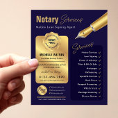Notaris Lening Ondertekenaar Stempel Navy & Gold L Flyer