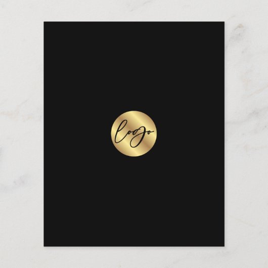 Notaris Lening Ondertekenaar Stempel Zwart & Goud  Flyer (Achterkant)