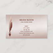 Notaris lening ondertekenaar verwijderbare pen visitekaartje (Achterkant)