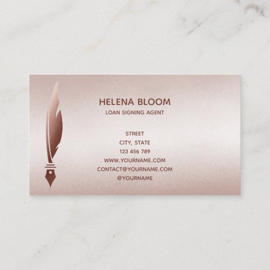 Notaris lening ondertekenaar verwijderbare pen visitekaartje