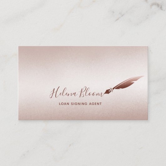 Notaris lening ondertekenaar verwijderbare pen visitekaartje (Voorkant)