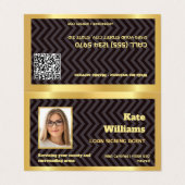 🏛️ notaris lening ondertekenen aangepaste QR Visitekaartje (Buitenkant ongevouwen)