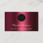 Notaris lening ondertekening agent bordeaux foto Q Visitekaartje (Voorkant)