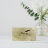 Notaris Lening Ondertekening Agent Gold Flower Bus Visitekaartje (Staand voorkant)