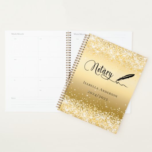 Notaris lening ondertekening agent goud 2025 planner (Display)