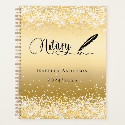 Notaris lening ondertekening agent goud 2025 planner (Voorkant)