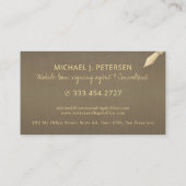 Notaris lening ondertekening agent moderne typogra visitekaartje (Achterkant)