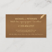 Notaris lening ondertekening agent moderne typogra visitekaartje (Achterkant)