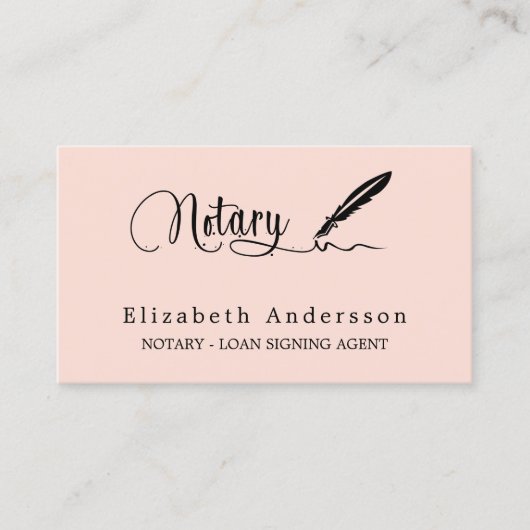 Notaris lening ondertekening agent perzik QR code Visitekaartje (Voorkant)