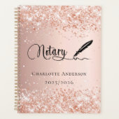 Notaris lening ondertekening agent roos goud 2026 planner (Voorkant)