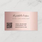 Notaris lening ondertekening agent roos goud QR co Visitekaartje (Achterkant)