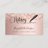 Notaris lening ondertekening agent roos goud QR co Visitekaartje (Voorkant)