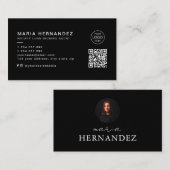 Notaris lening ondertekening agent volledige zwart visitekaartje (Voorkant / Achterkant)